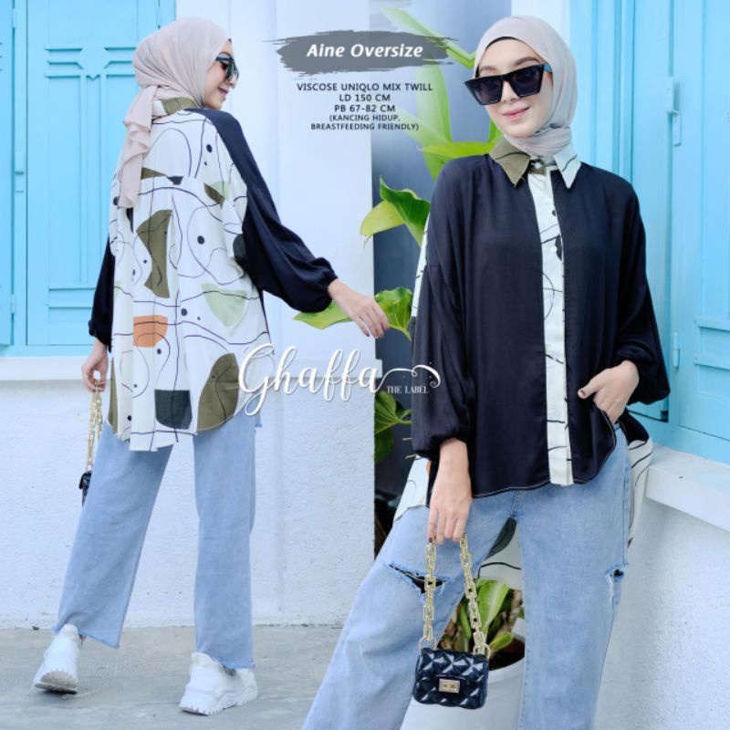 Tunik motif aine oversize by ghaffa label