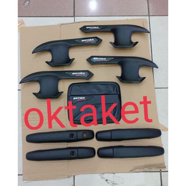 paket outer handle tank cover ALL NEW ERTIGA 2018 2020 2022 hitam chrome keyless