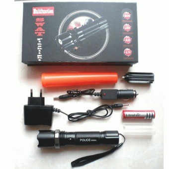 Senter Swat Police LED Flashlight Set - Hitam