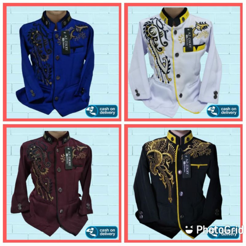 Baju jas koko jasko bordir anak laki laki
