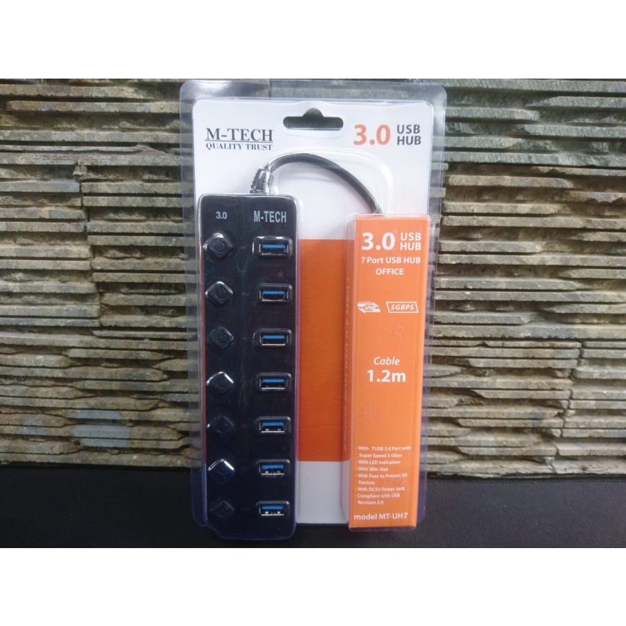 USB HUB 7 PORT M-TECH MT-UH7 USB 3.0