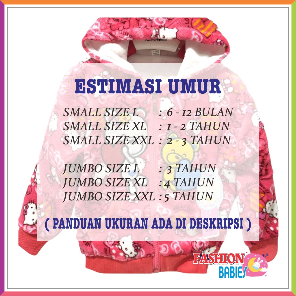 ECER / GROSIR JAKET BULU TEBAL ANAK PEREMPUAN 1-3 TAHUN ❤ Fashionbabies ❤