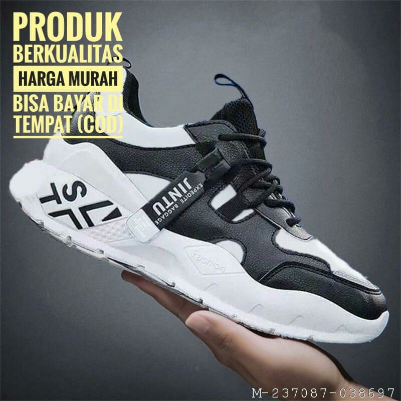 SEPATU SNEAKERS JINTU PRIA KEKINIAN WARNA: HITAM FULL, PUTIH KUNING, PUTIH FULL, PUTIH HITAMUKURAN: 