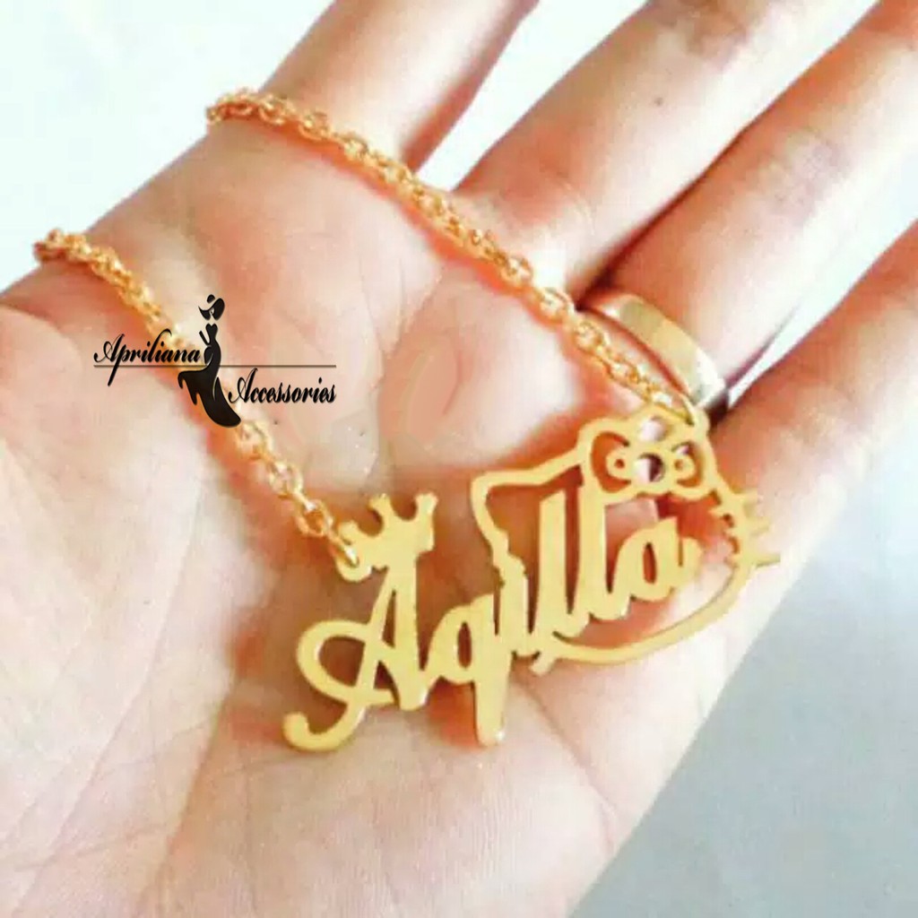  KALUNG  UKIR  NAMA  LAPIS EMAS  24K HIGH QUALITY Shopee 