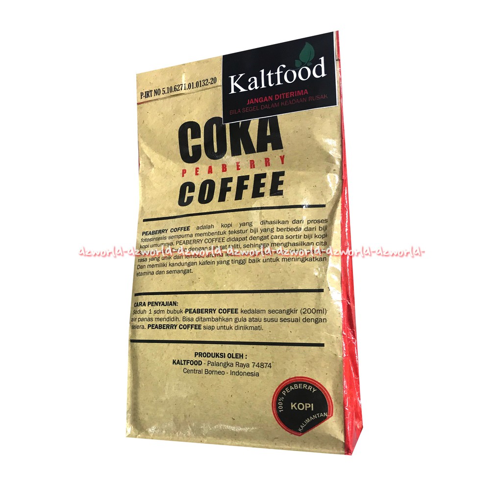 Kaltfood Coka Peaberry  200gr Coffee Central Borneo Kopi Bubuk High Class Coffe Kalt Food