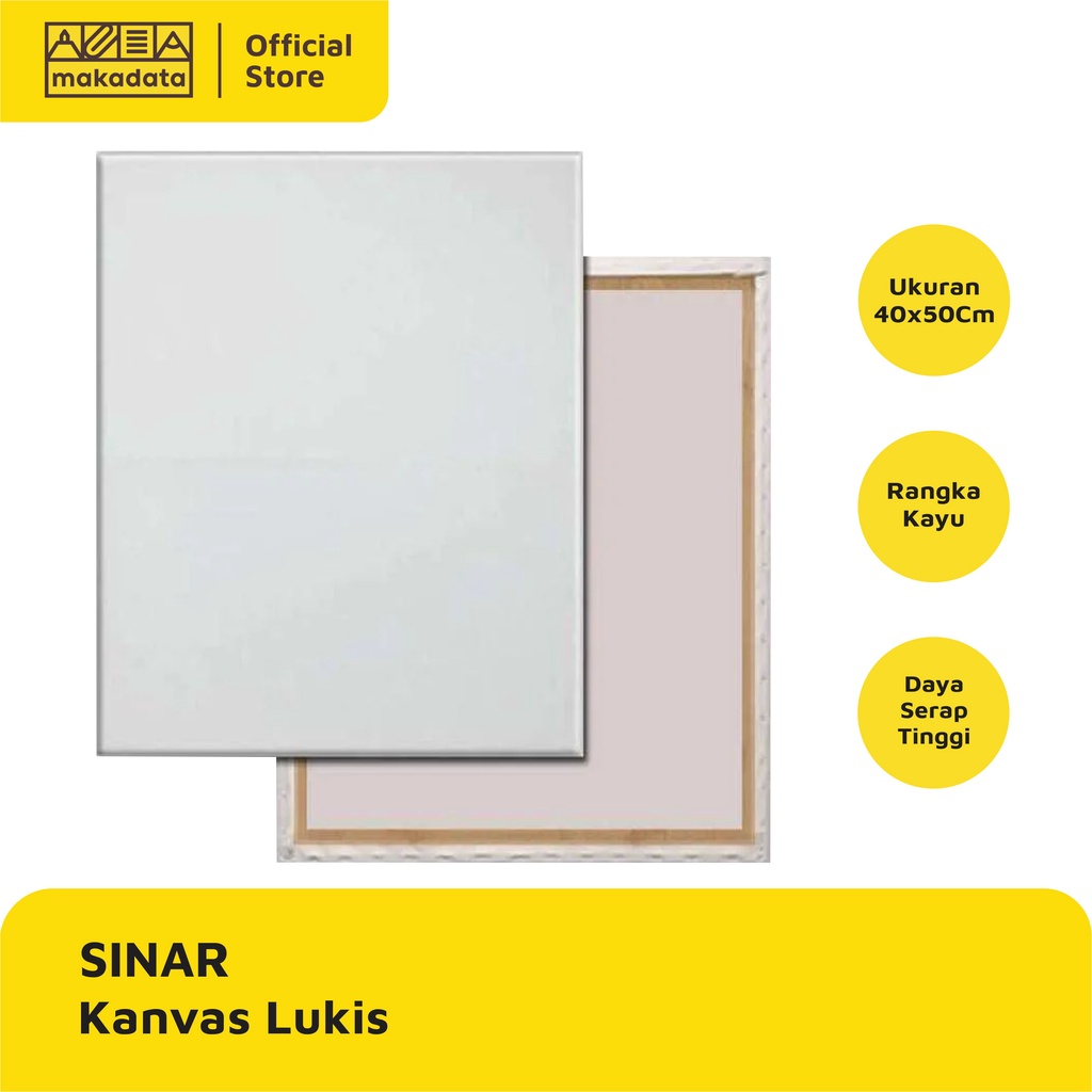 

KANVAS LUKIS SINAR PUTIH POLOS UKURAN 40 X 50 CM MURAH