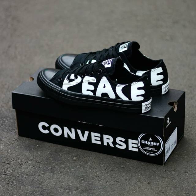 Converse CT AS Ox Peace Powered Black White Black