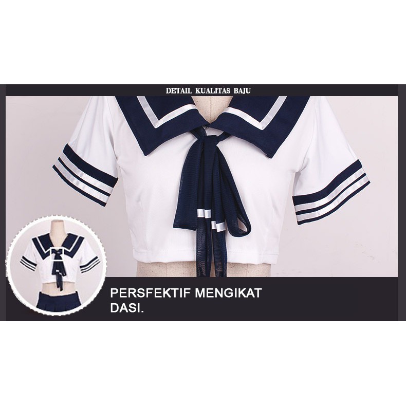 baju tidur student anak sekolah jepang costum sailor uniform pelaut sexy lingerie set