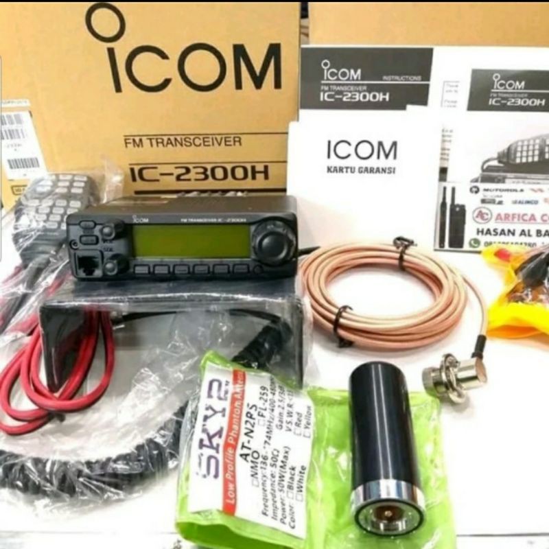 JUAL RADIO ICOM IC 2300H PAKET FULL SET ANTENA MOBIL GARANSI ICOM 2300H