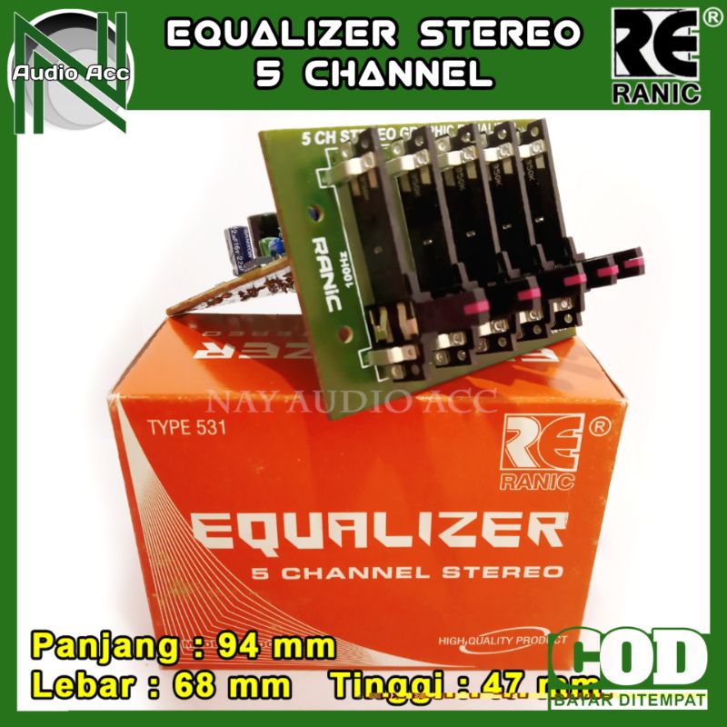 Kit Equalizer 5 Channel Stereo
