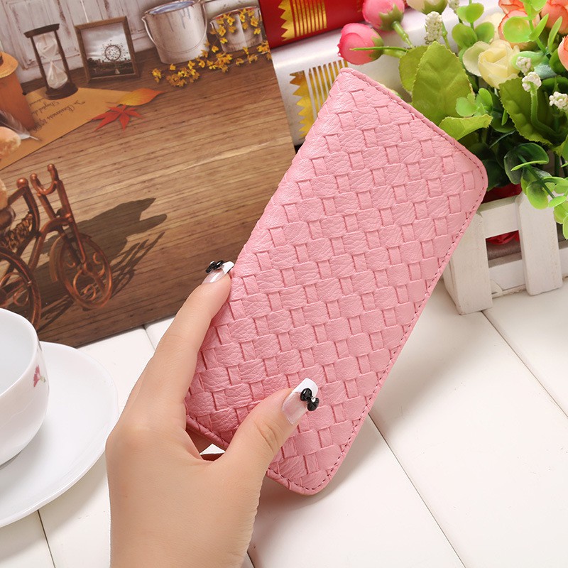 Dompet Wanita Impor Panjang Tipis ANYAM Matte Womens Batam Long Walet