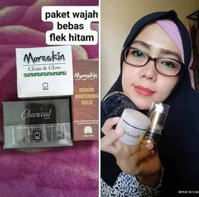 Moreskin Paket Glowing Bebas flek Hitam