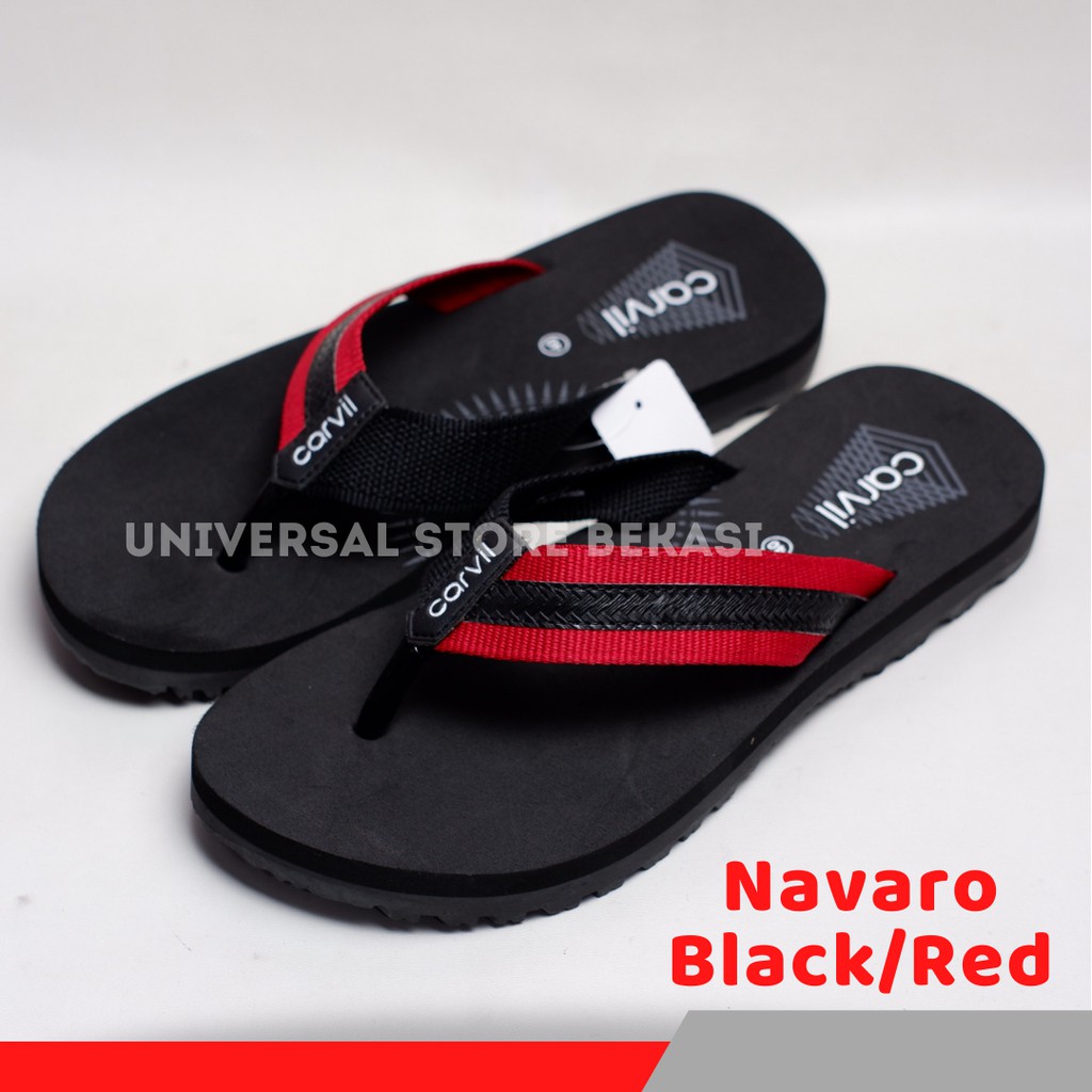 Sandal Pria Carvil Original Anti Air Sendal Jepit Karet Lelaki Laki Cowok Gunung Outdoor Dewasa