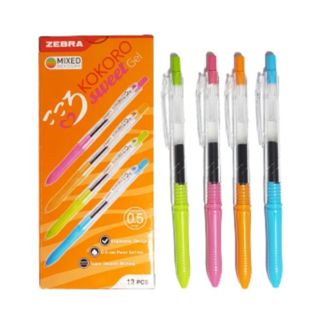 

Office & Stationery | Alat Tulis | Bolpen Zebra Sweet Kokoro Gel 0.5 (Lusin) | Best Seller