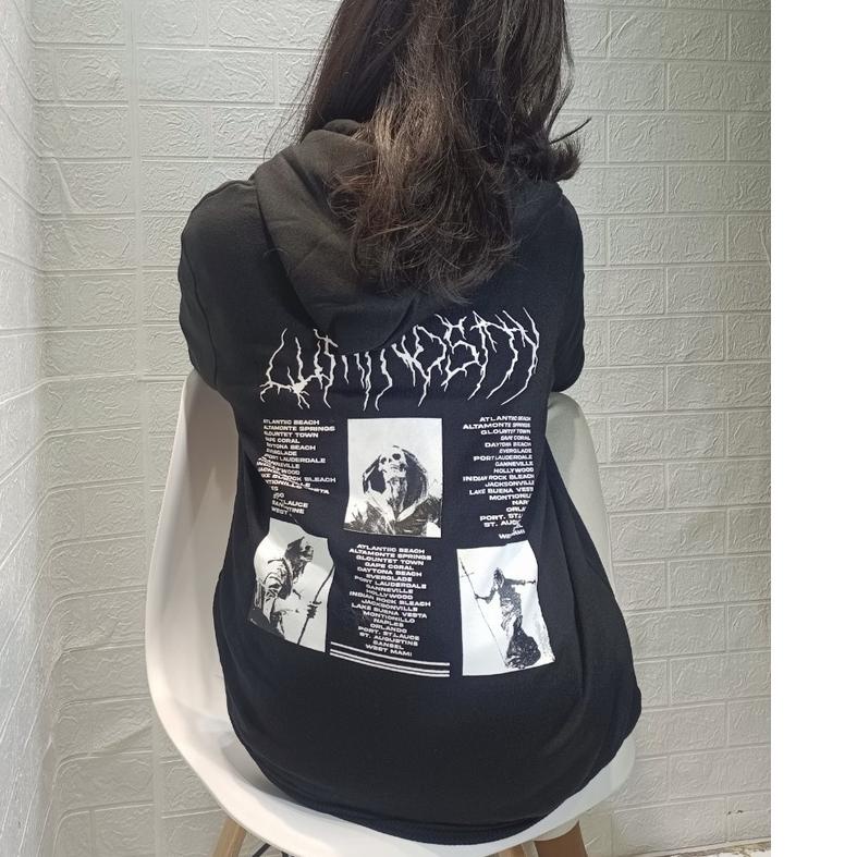 HODIE PRIA WANITA DREAMSLINE HITAM & CREAM AESTHETIC / HOODIE DISTRO COWOK / HOODIE KOREA / SWEATER 