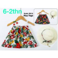 381# Dress anak// FasIon anak//fashion dress// dress anak plus topi