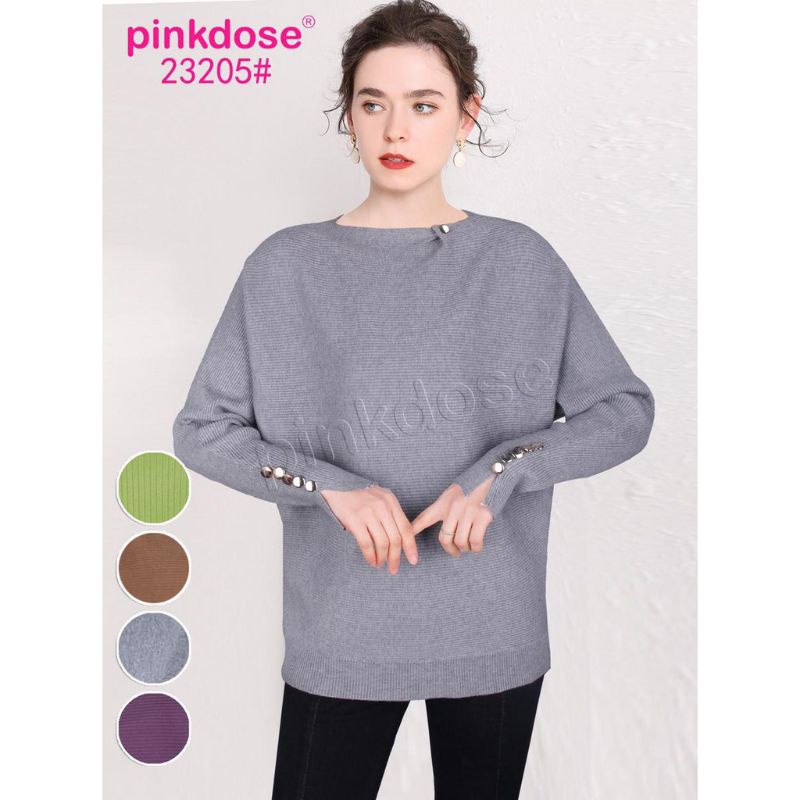 ATASAN RAJUT BATWING PINKDOSE