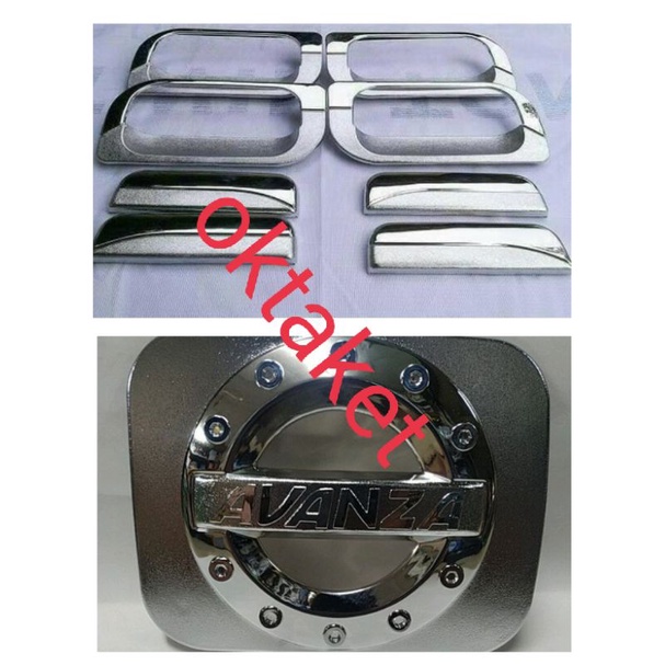 paket outer handle tank avanza xenia vvti lama 2008-2011 hitam chrome