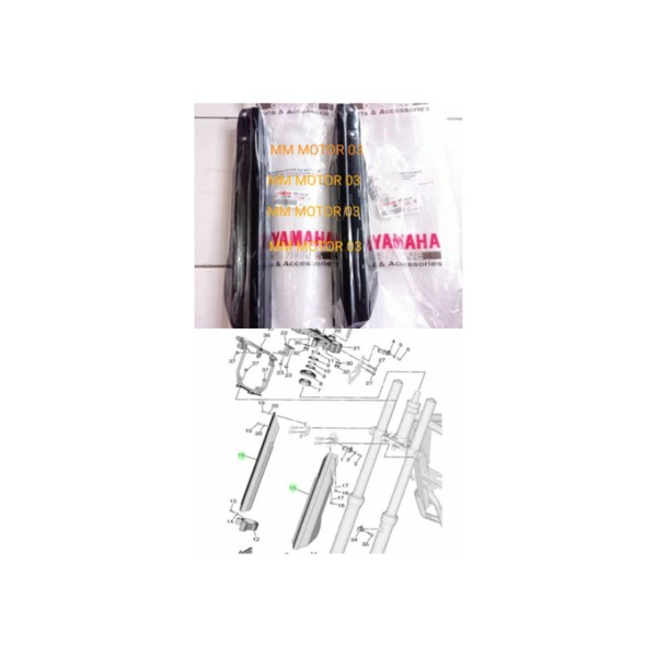 COVER PELINDUNG SHOCK DEPAN WR155 ORIGINAL YGP GENUINE PARTS
