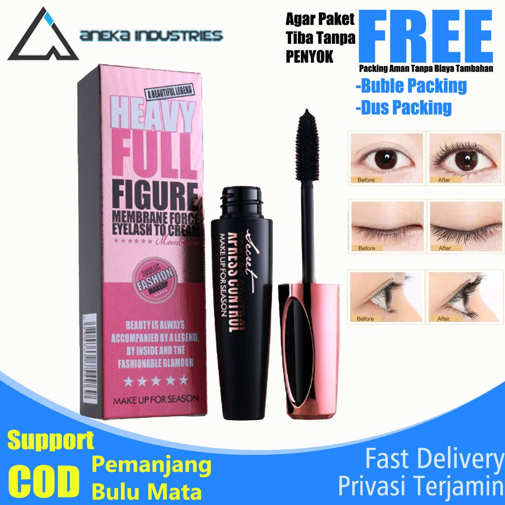 Maskara Pemanjang Bulu Mata 4D Mascara silk Fiber Lashes HEAVY FULL FIGURE