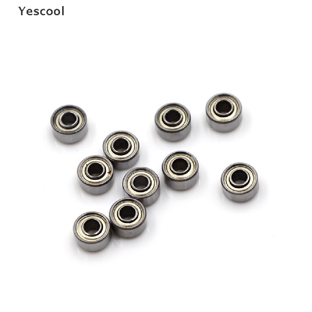 Yescool 10pcs 693ZZ Bola Bearing Miniatur Bahan Baja Karbon Ukuran 3x8 X 4mm