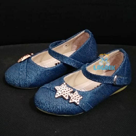 Sepatu Anak Perempuan Usia 1 2 6 Tahun BIRU Size 22 - 35 - Sepatu Pesta Anak Perempuan Casual