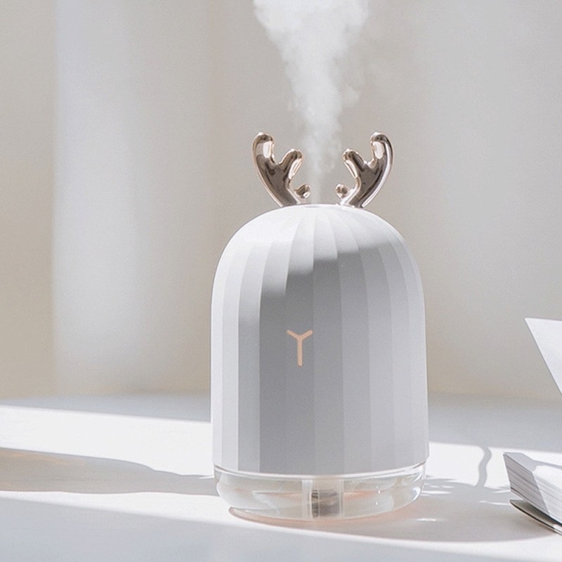 ❤️GTB❤️ Cool Mist Humidifier Purifier Motif Rusa Pelembab Udara with LED Light Warna Warni R413