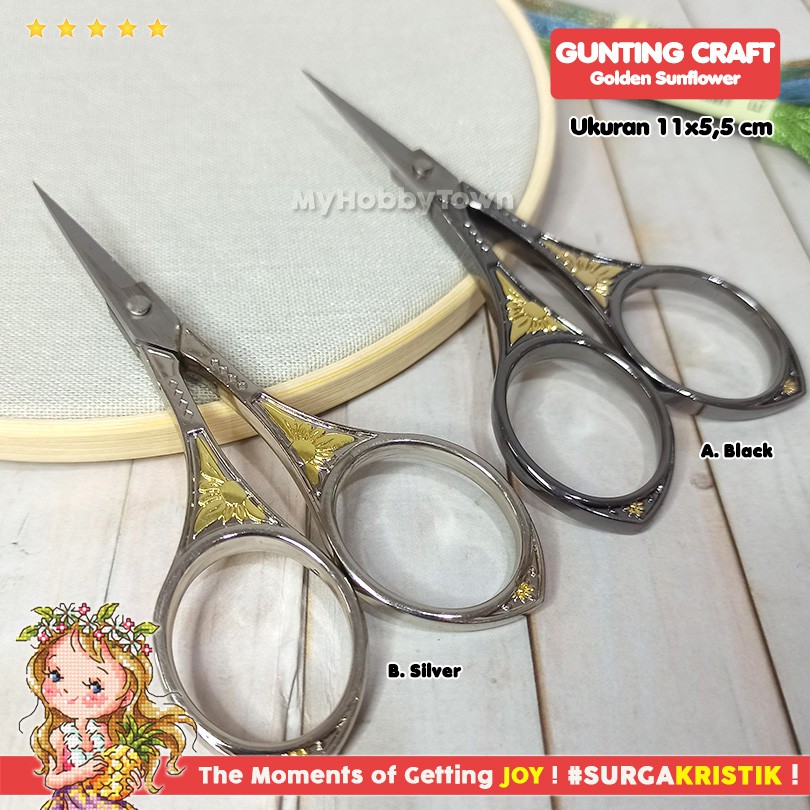 Gunting Craft Sulam Fancy Unik Sunflower Bunga Matahari