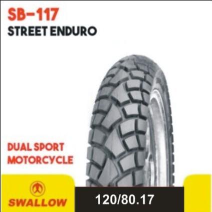Ban Swallow Tubeless Sb-117 Street Enduro 120/80 Ring 17