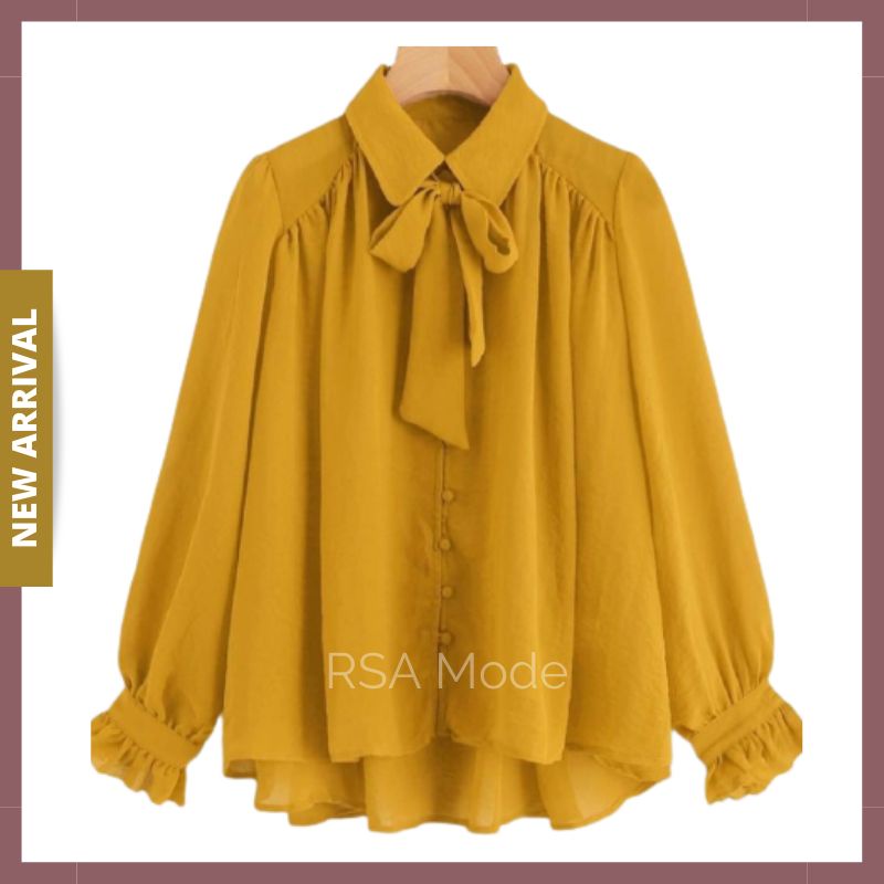 Baju Atasan Blouse Wanita Muslim Busui Korean Style Polos Basic S, M, L, XL, XXL, XXXL, 4L, 5L, LD 90, 94, 98, 104, 110, 120, 130, 140 Jumbo Bigsize Sizeplus-3