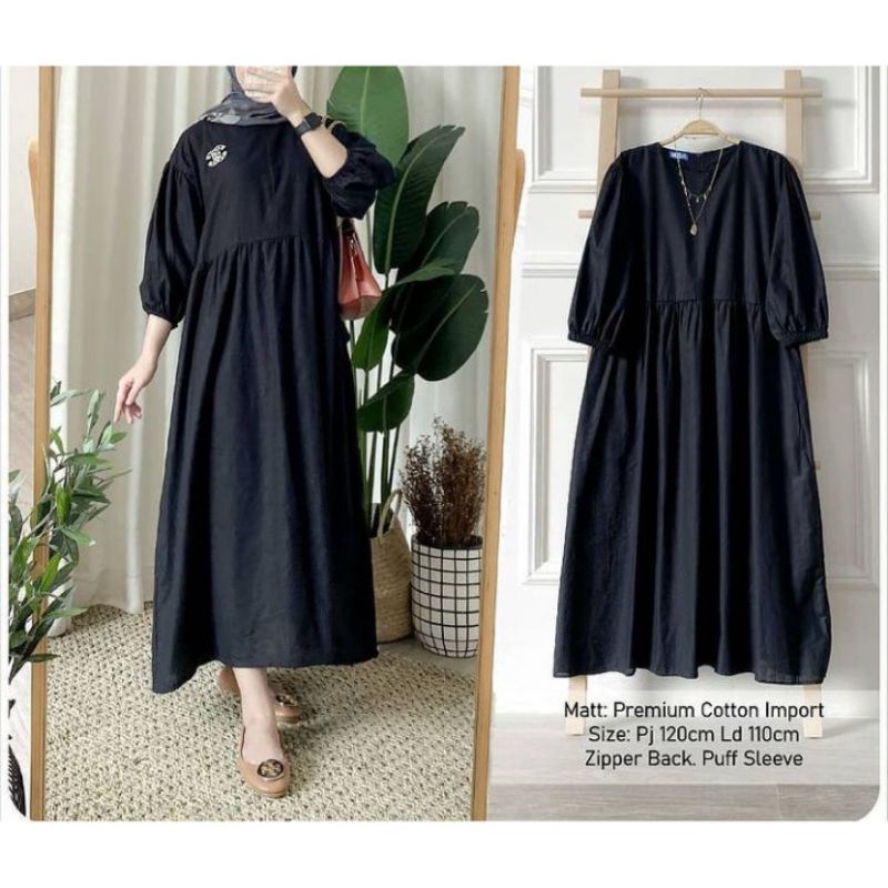 midi drees ROSSA MIDI DRESS / DRESS KATUN / MIDI DRESS KATUN / ROSSA DRESS KATUN