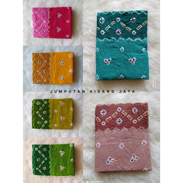 Jumputan Tumpal Kombinasi Tua Muda