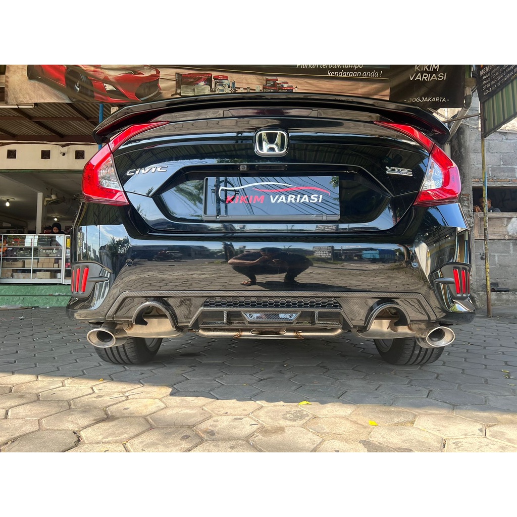 skid plate Belakang Bumper New Civic Turbo CARBON