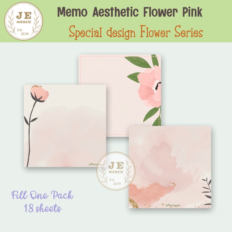 

Memopad / Memo / Notes Aesthetic Flower Pink