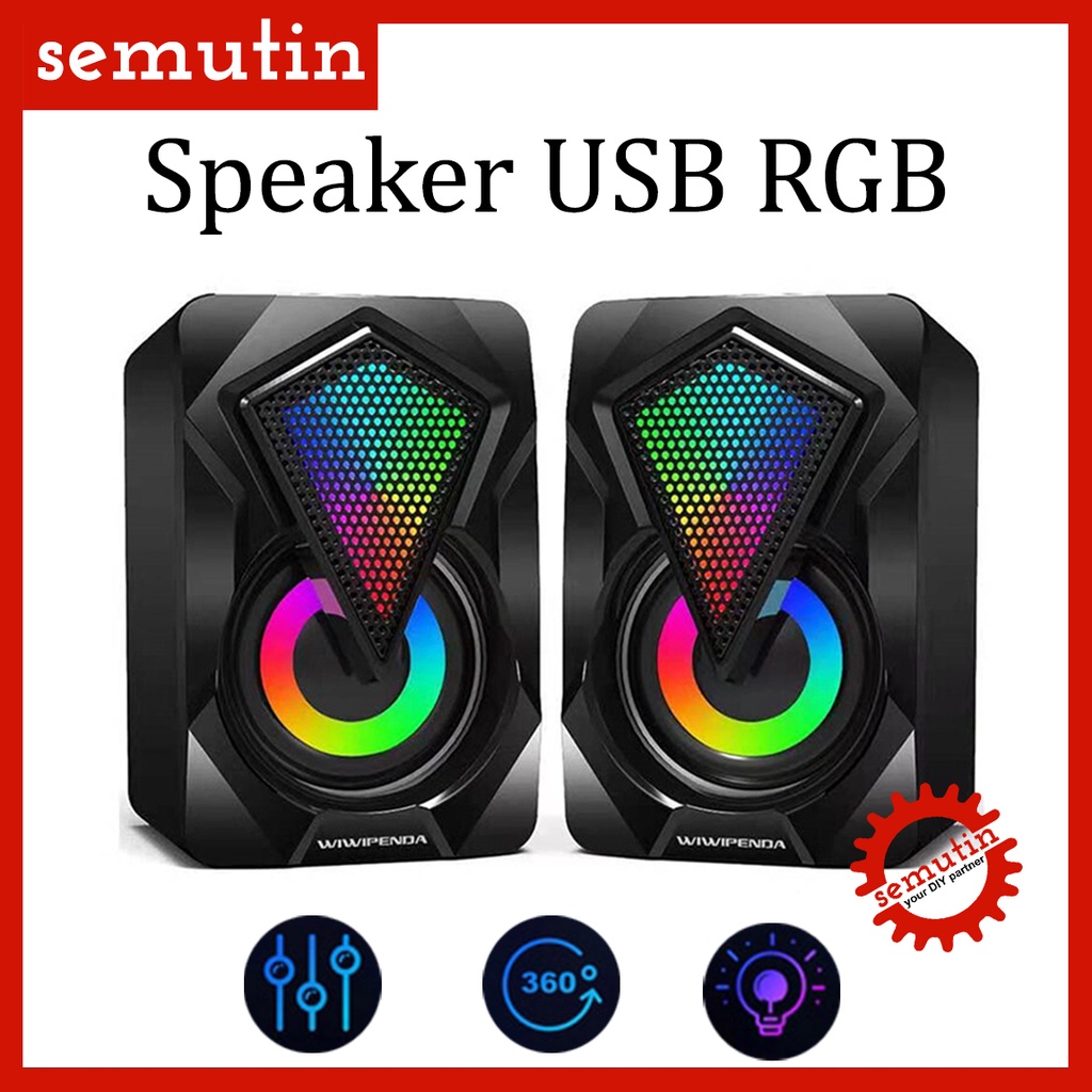 Speaker USB RGB X2 A11 / Speker Spiker Portable Aktif Mini Sound / untuk Laptop PC Komputer TV