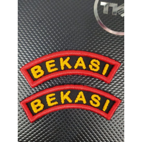 badge bordiran lokasi Bekasi timbul