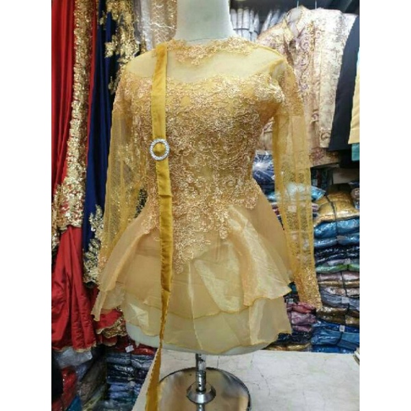 Kebaaya  brokat peplum organdi +belt//kebaya wisuda kekinian//kebaya remaja