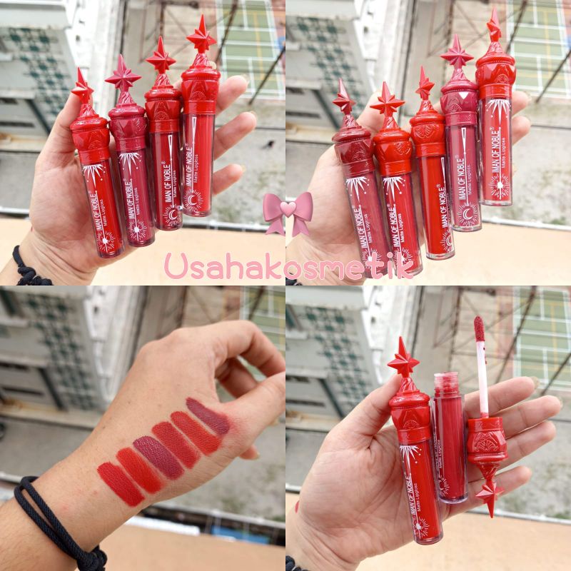 6PCS!! IMAN OF NOBLE LIPSTIK/LIP GLOSS NUDE/MERAH BINTANG BEST SELLER NO. 6170-2