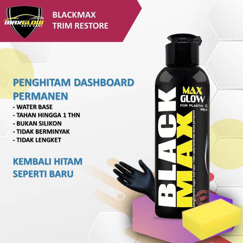 BEST SELLER penghitam dashboard motor/mobil PERMANENT 100ml PALING MURAH  Black max