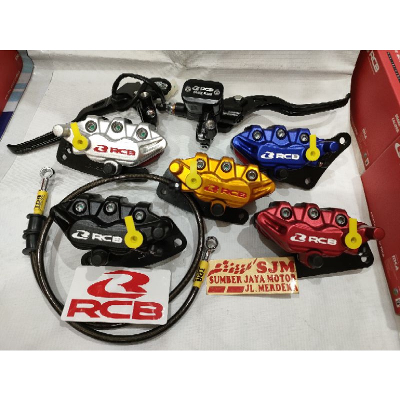 Paketan RCB Master rem RCB kotak handle kiri RCB kaliper Rcb dan selang rem TDR karbon original