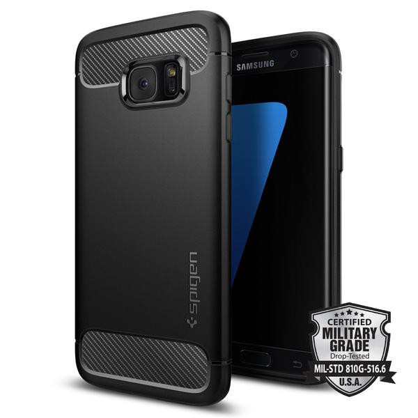 DISKON [SPIGEN] ORIGINAL SPIGEN RUGGED ARMOR CASE FOR GALAXY S7 EDGE - BLACK