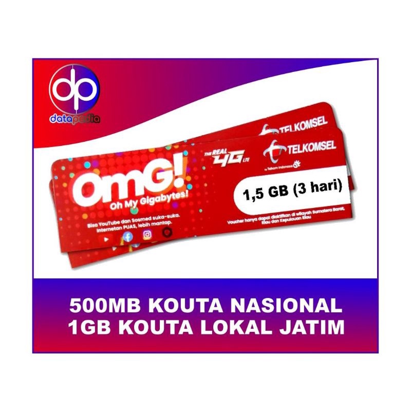 Voucher Telkomsel 1,5GB 3hari