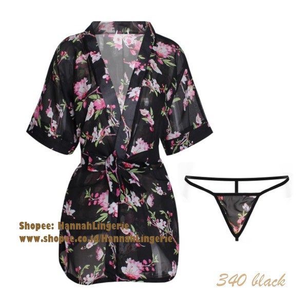 Lingerie Kimono S M L Baju Tidur Seksi Lingerie Transparan Lingerie Wanita Baju Malam Pertama // 340