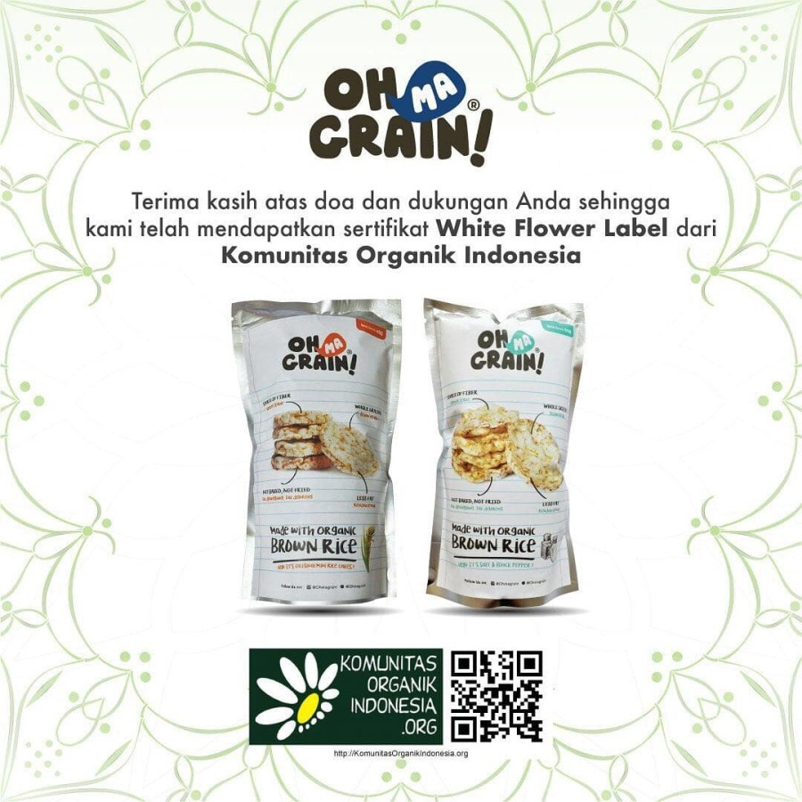 

Oh My Grain / Keripik Beras Organik / Organic Rice Crackers / Chips - Garlic