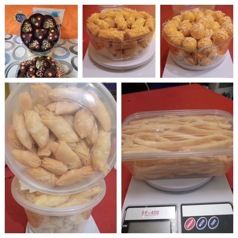 

paket kue kastangel/nastar/coklat❤️sistik bawang/keripik malaysia