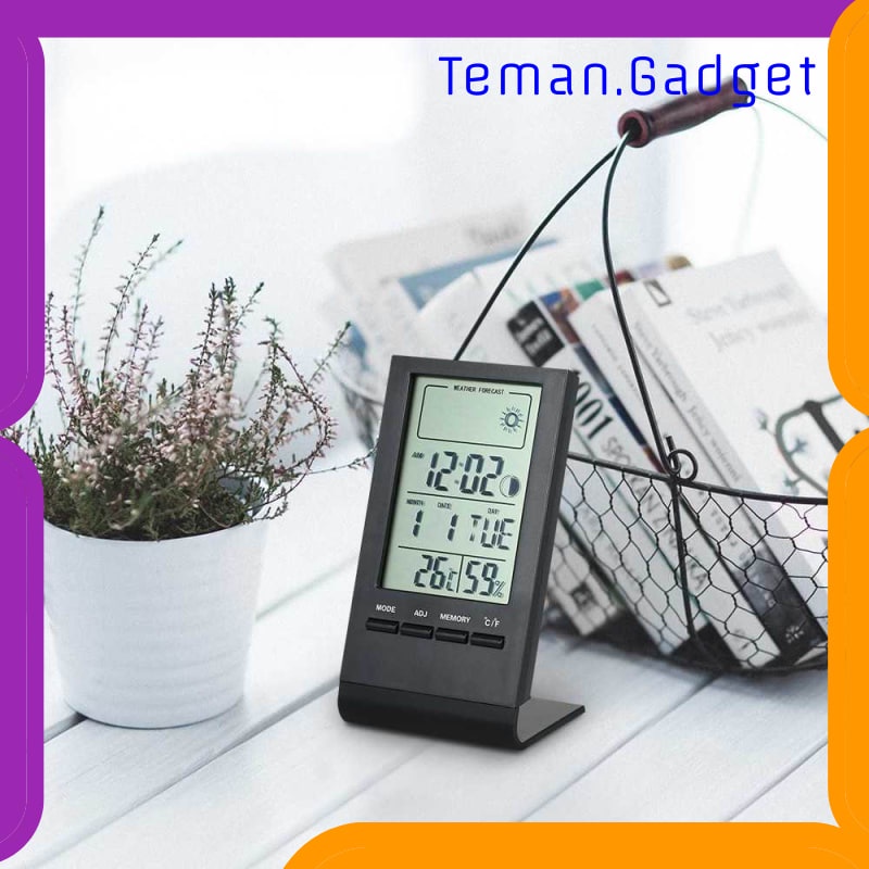 TG-FE124 KKMOON JAM MINI DIGITAL THERMOMETER HYGROMETER WEATHER STATION - CX220