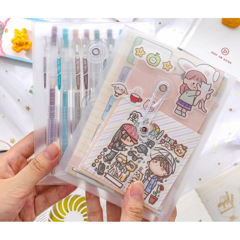 Pouch Transparan serbaguna A6 / tempat masker