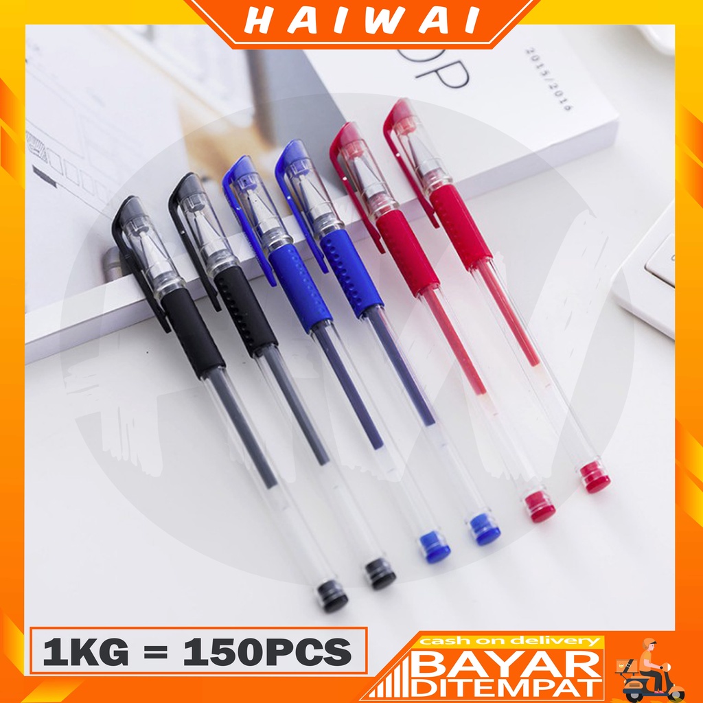 

HaiWai COD Pulpen Gel 0.5mm Bolpen Pena Pen Alat Tulis Gel Tebal 0.5 MM Pena Cair MURAH U09