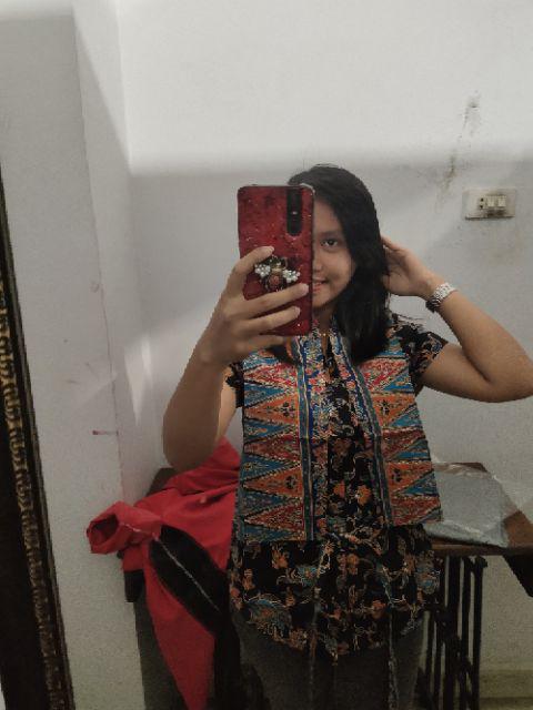 Blouse 772 Bb# Blouse Atasan Batik Lengan Pendek Katun Stretchy
