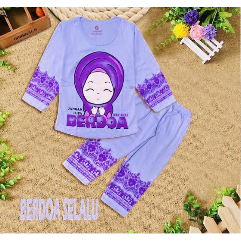 Setelan baju anak tangan panjang/ baju setelan anak anak cewek tangan panjang